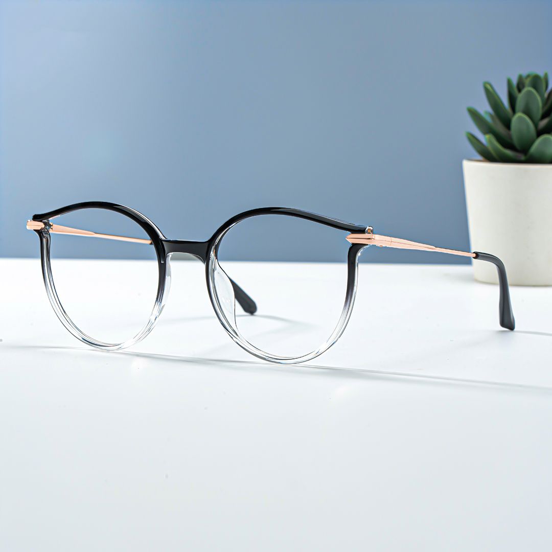 Yadejah Schwarz Cateye TR90 Brille0