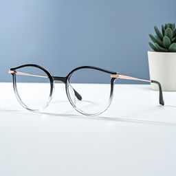 Yadejah Schwarz Rund Brille0
