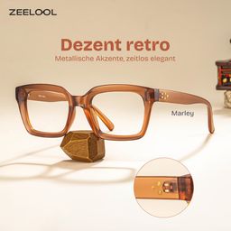 Marley Braun Rechteckig Brille0