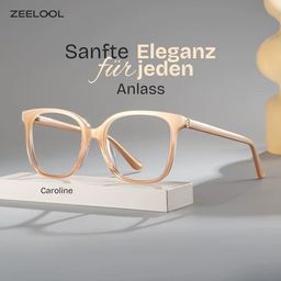 Caroline Beige Quadratisch Brille0