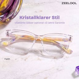 Faith Klar Rechteckig Brille1