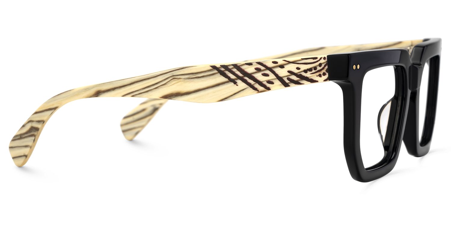 Shontay Schwarz Quadratisch Brille3