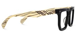 Shontay Schwarz Quadratisch Brille3