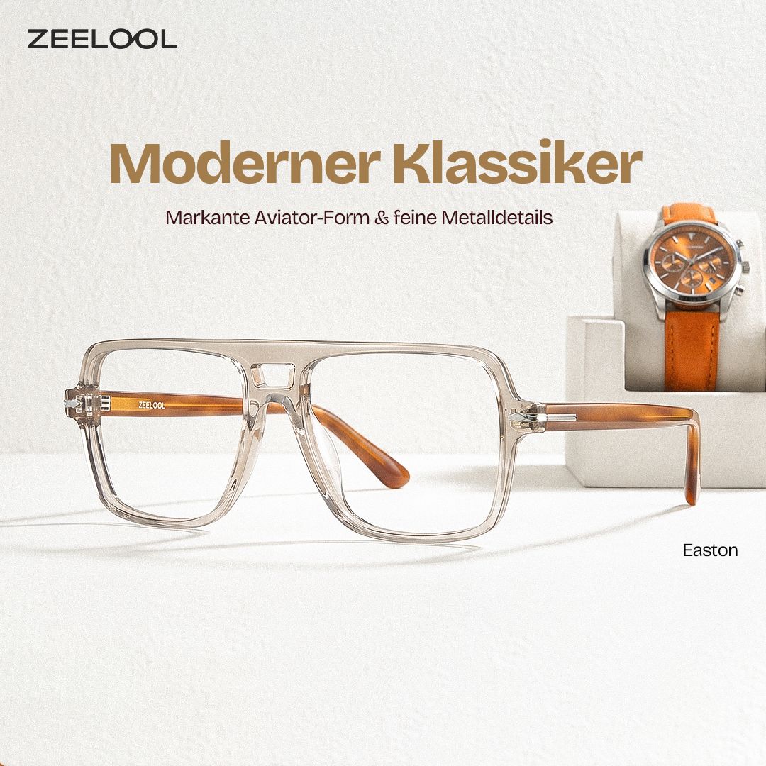 Easton Pilotenbrillengestell in der Farbe Beige | ZEELOOL0