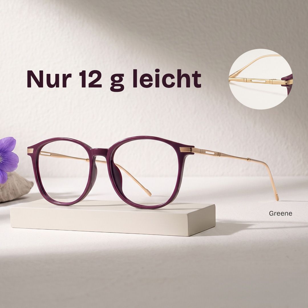 Greene Lila Quadratische Brille aus Materialmix für Damen | ZEELOOL1