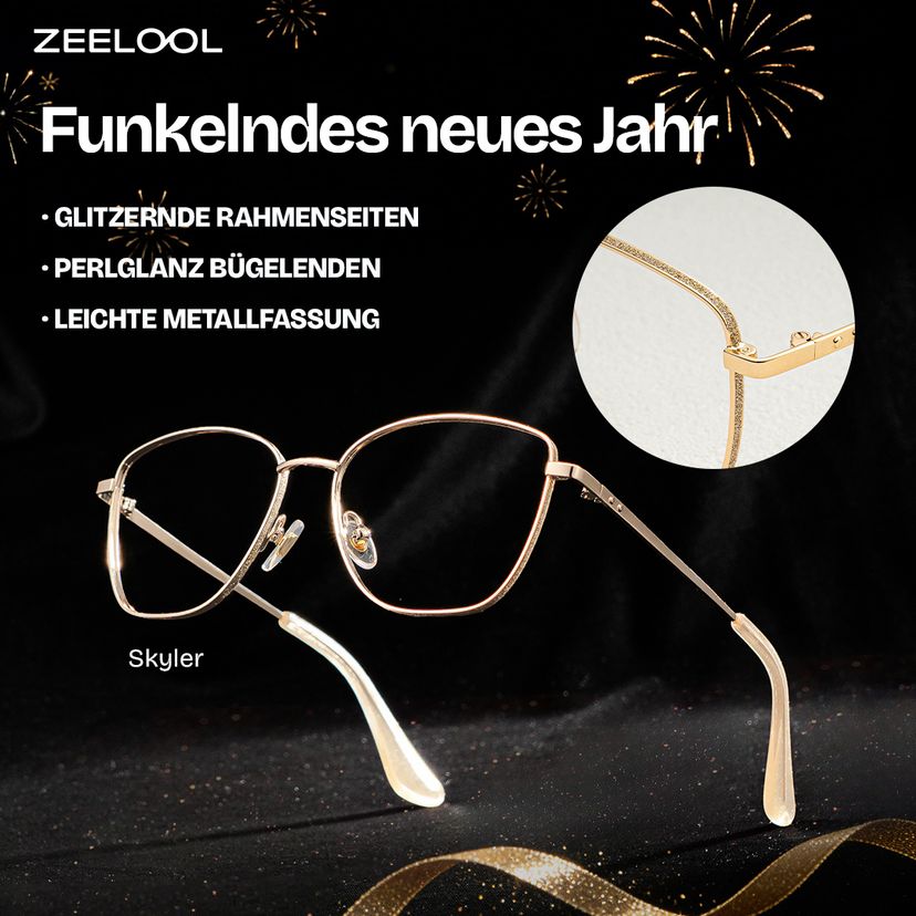 Skyler Gold Schmetterling Brille