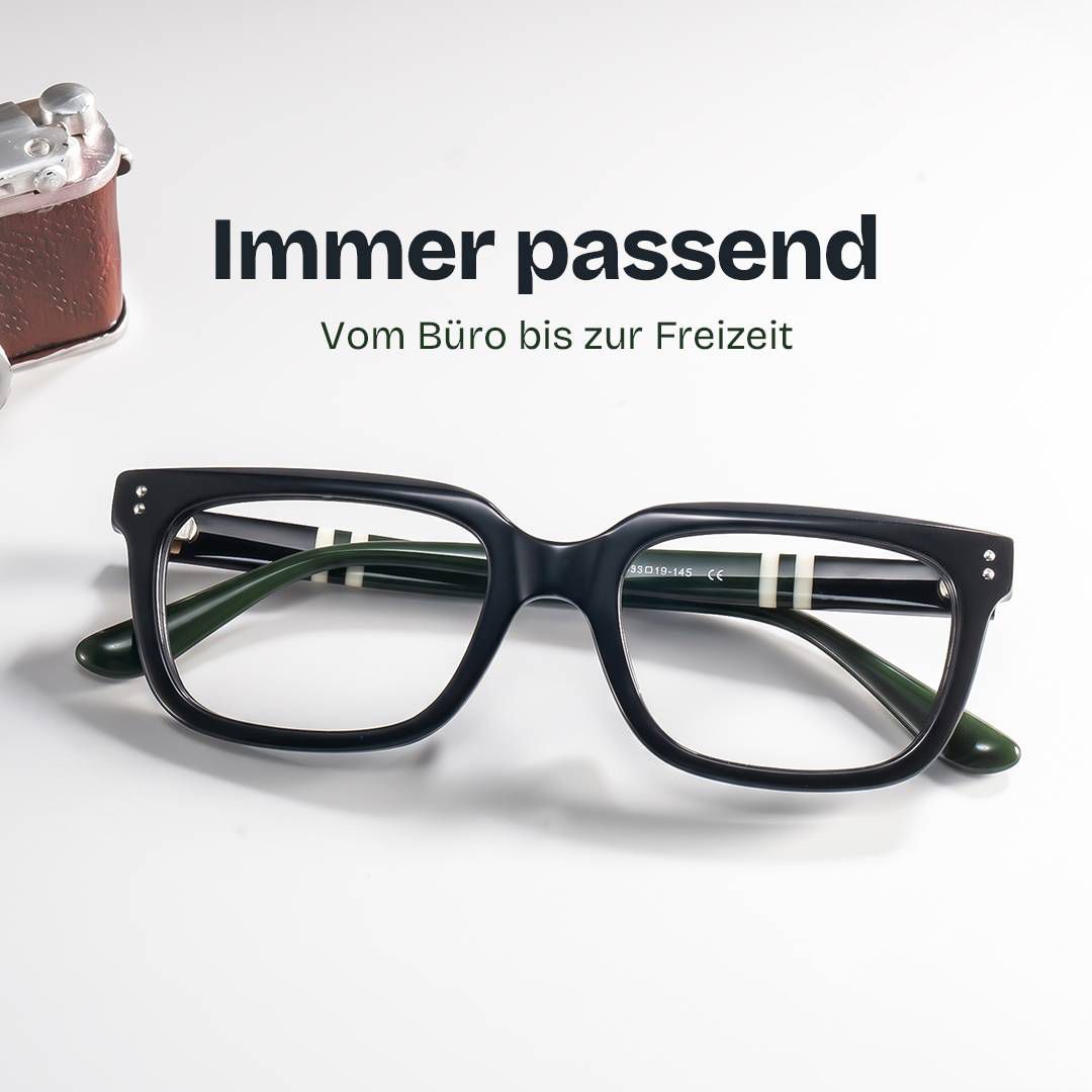 Fern Rechteckige Brille in Schwarz | ZEELOOL1