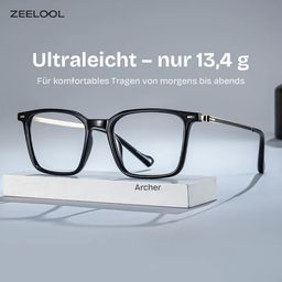 Archer Schwarz Rechteckig Brille0