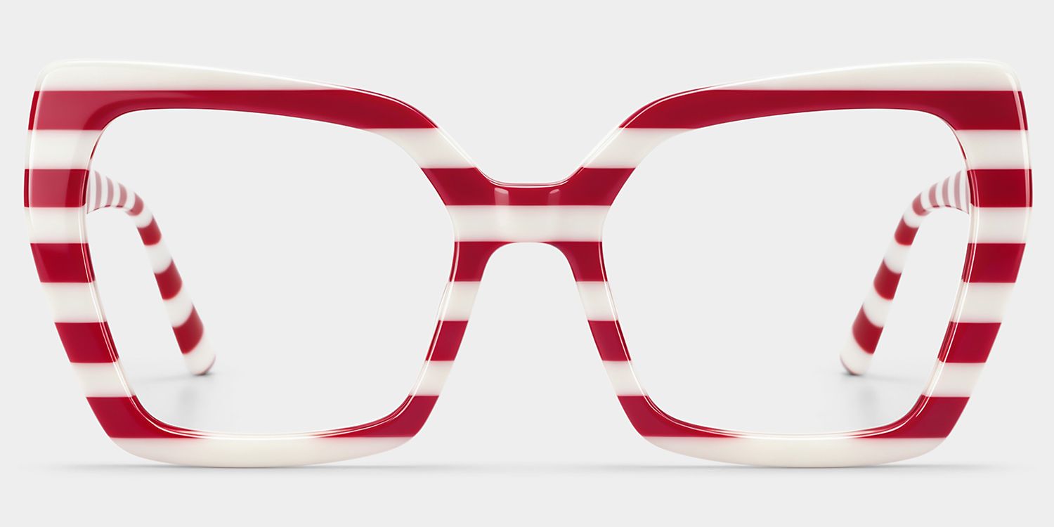 Pavia Weiß-Rot Schmetterling Brille1