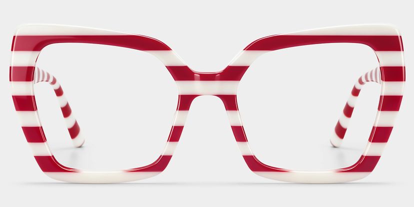 Pavia Weiß-Rot Schmetterling Brille