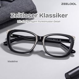 Madeline Schwarz Cateye Brille0