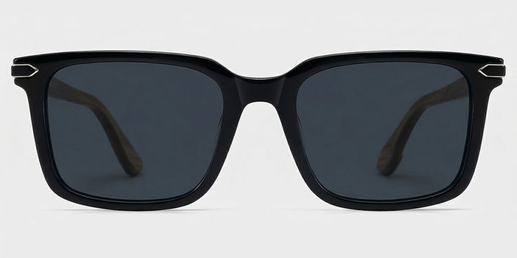 Noah Schwarz Rechteckig Sonnenbrille