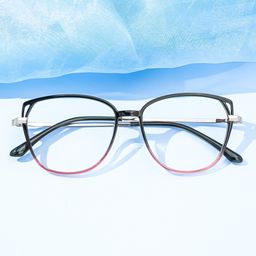 Haygood Schwarz-Rosa Cateye Brille0