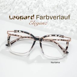 Nuriama Schwarz-Tortoise Cateye Brille0