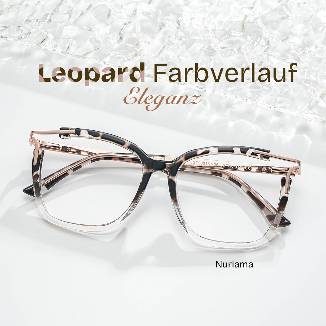 Nuriama Schwarz-Tortoise Cateye Brille