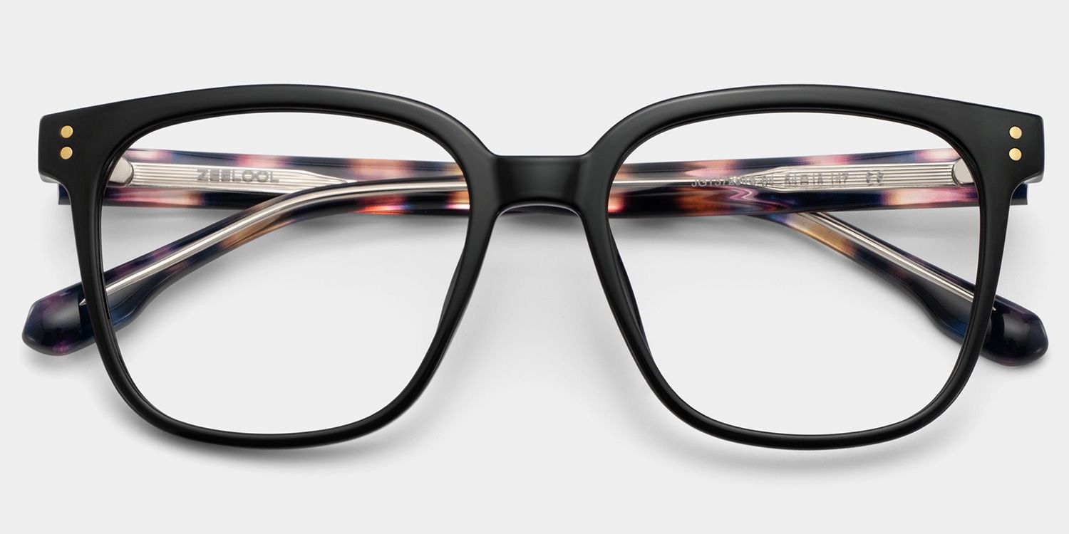 Donnalyn Schwarz Quadratisch Brille2