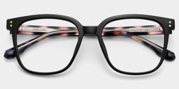 Donnalyn Schwarz Quadratisch Brille2