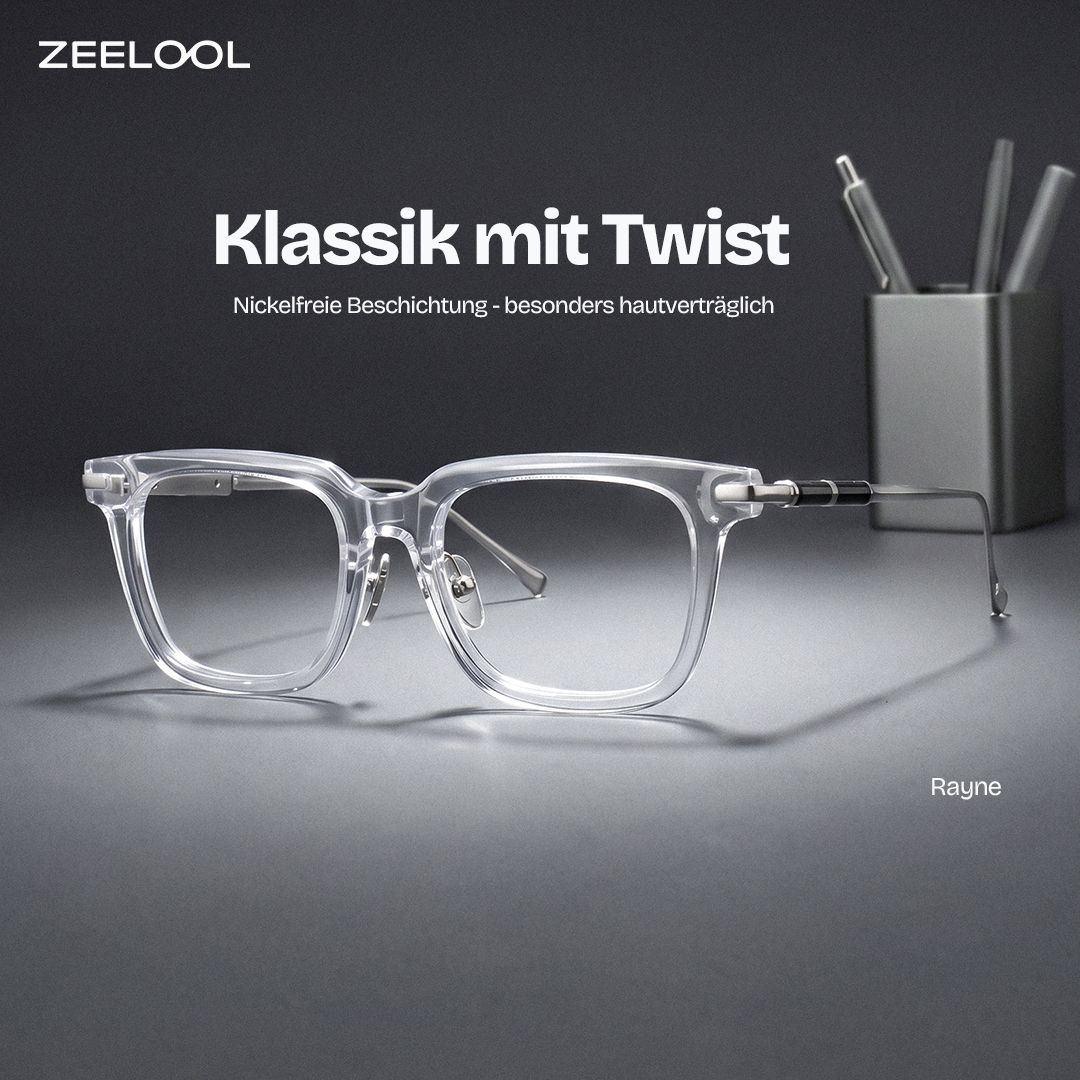 Rayne Klarer quadratischer Brillenrahmen für Herren | ZEELOOL0