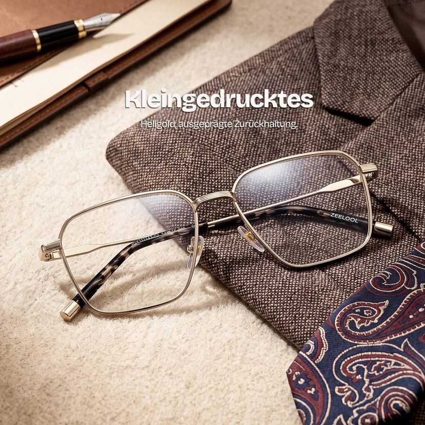 Ashley Gold Quadratisch Brille
