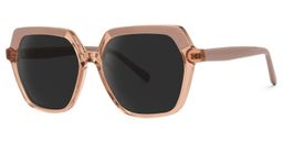 Norah Champagne Geometrische Brille1