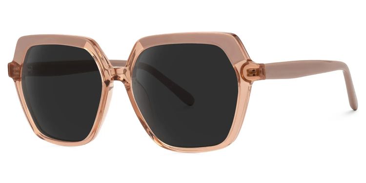 Norah Champagne Geometrische Brille