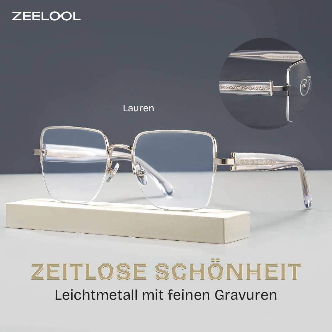 Lauren Silber Quadratisch Brille0