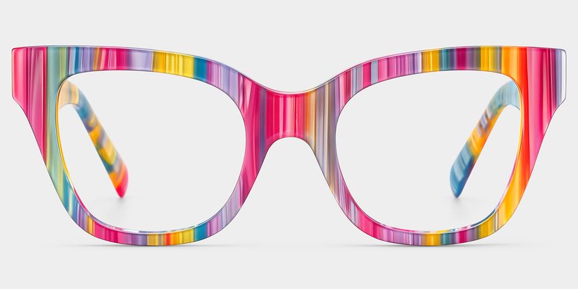 Nereyda Skittles Bunt Cateye Bonbon Brille