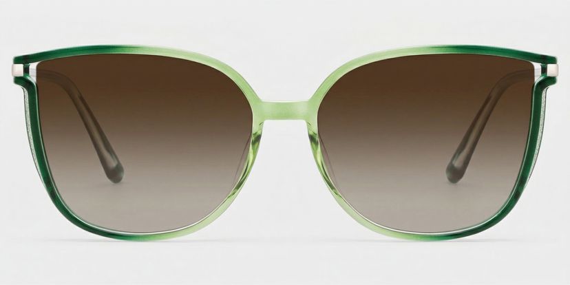 Walden Hellgrün Quadratisch Sonnenbrille