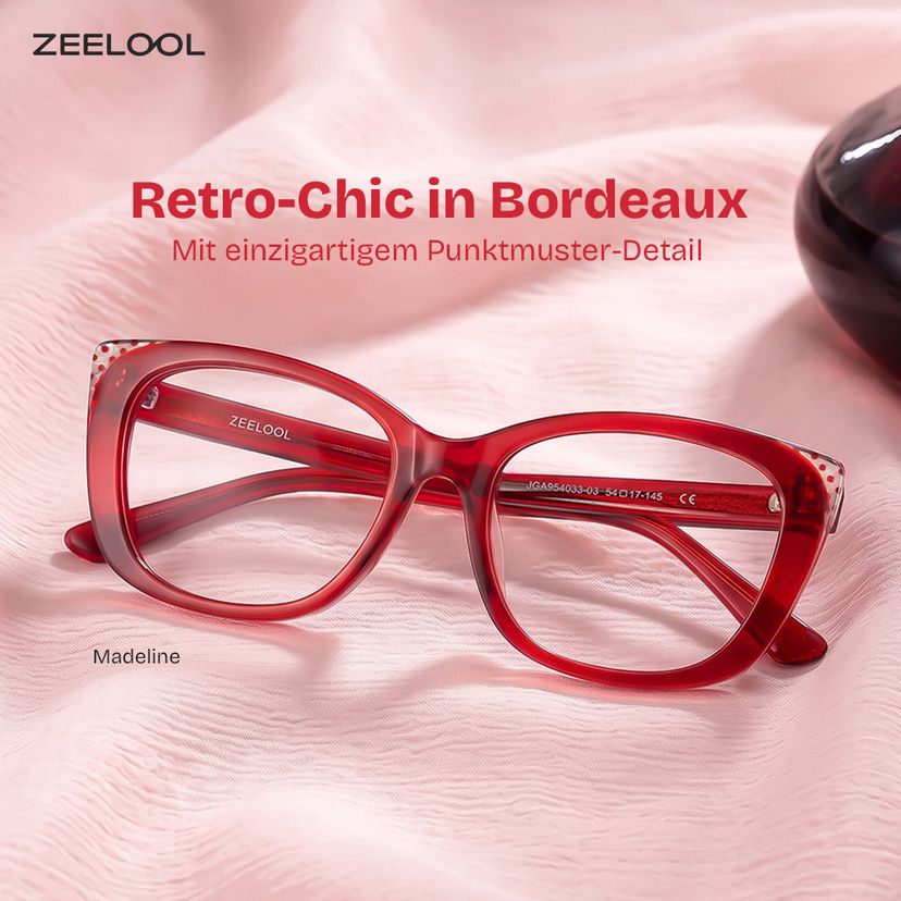 Madeline Rot Cateye Brille