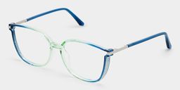 Walden Blau-Grün Cateye Brille2