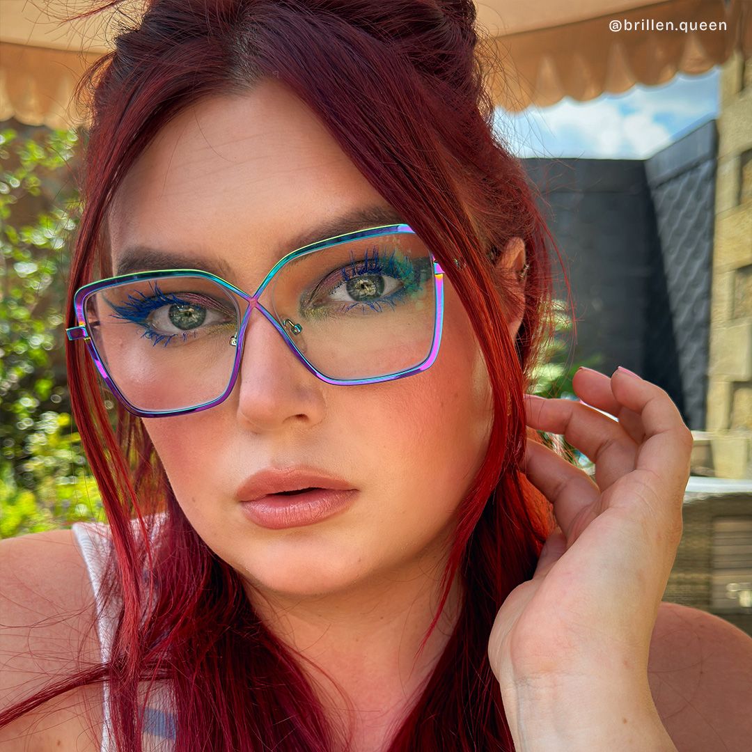 Racquel Bunt Quadratisch Metall Brille7