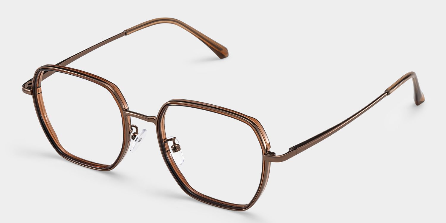 Arden Braun Geometrisch Brille4