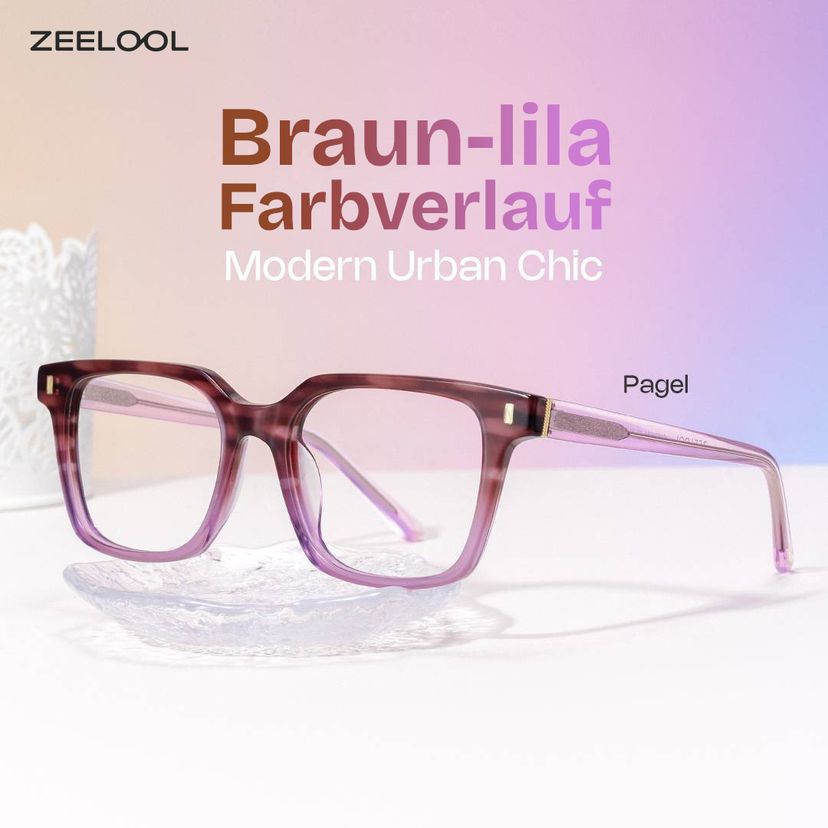Pagel Lila Rechteckig Brille