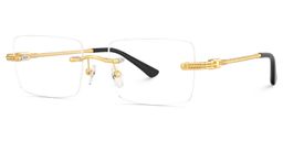 Peavy Gold Rechteckig Brille2