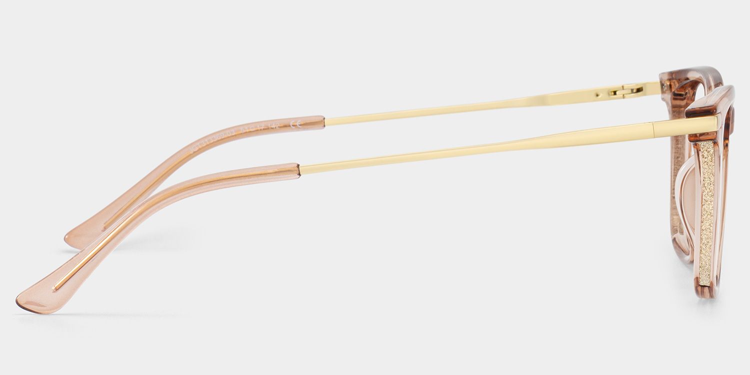 Selena Beige Rechteckig Brille3