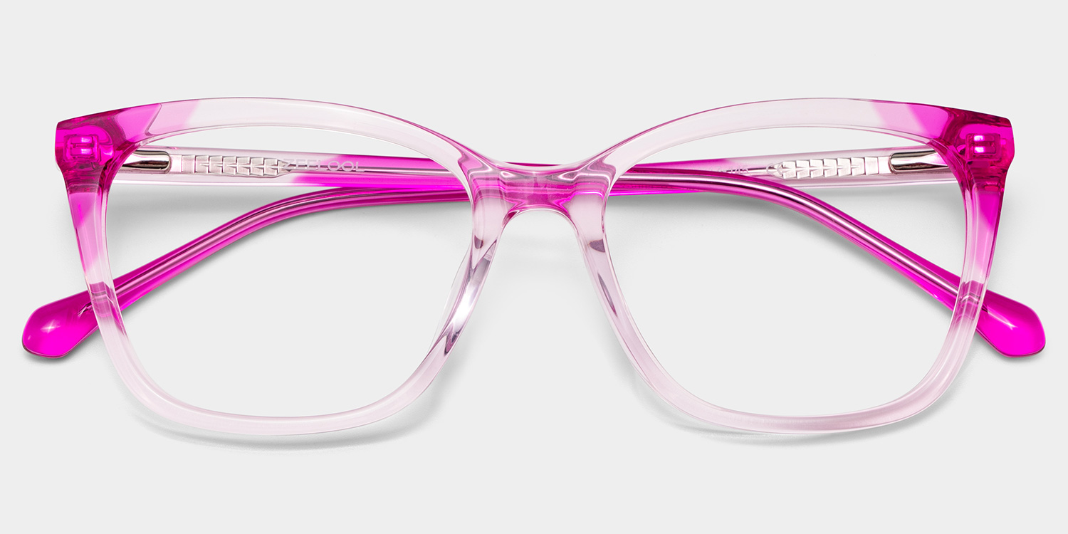 Juno Rosa Rechteckig Brille3