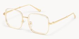 Jace klar Gold quadratische Brille1