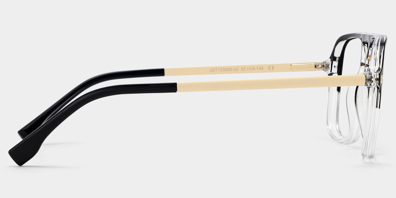 Aviator Berkeley Schwarz-Klar Brillen Angebote -Zeelool Brillen3