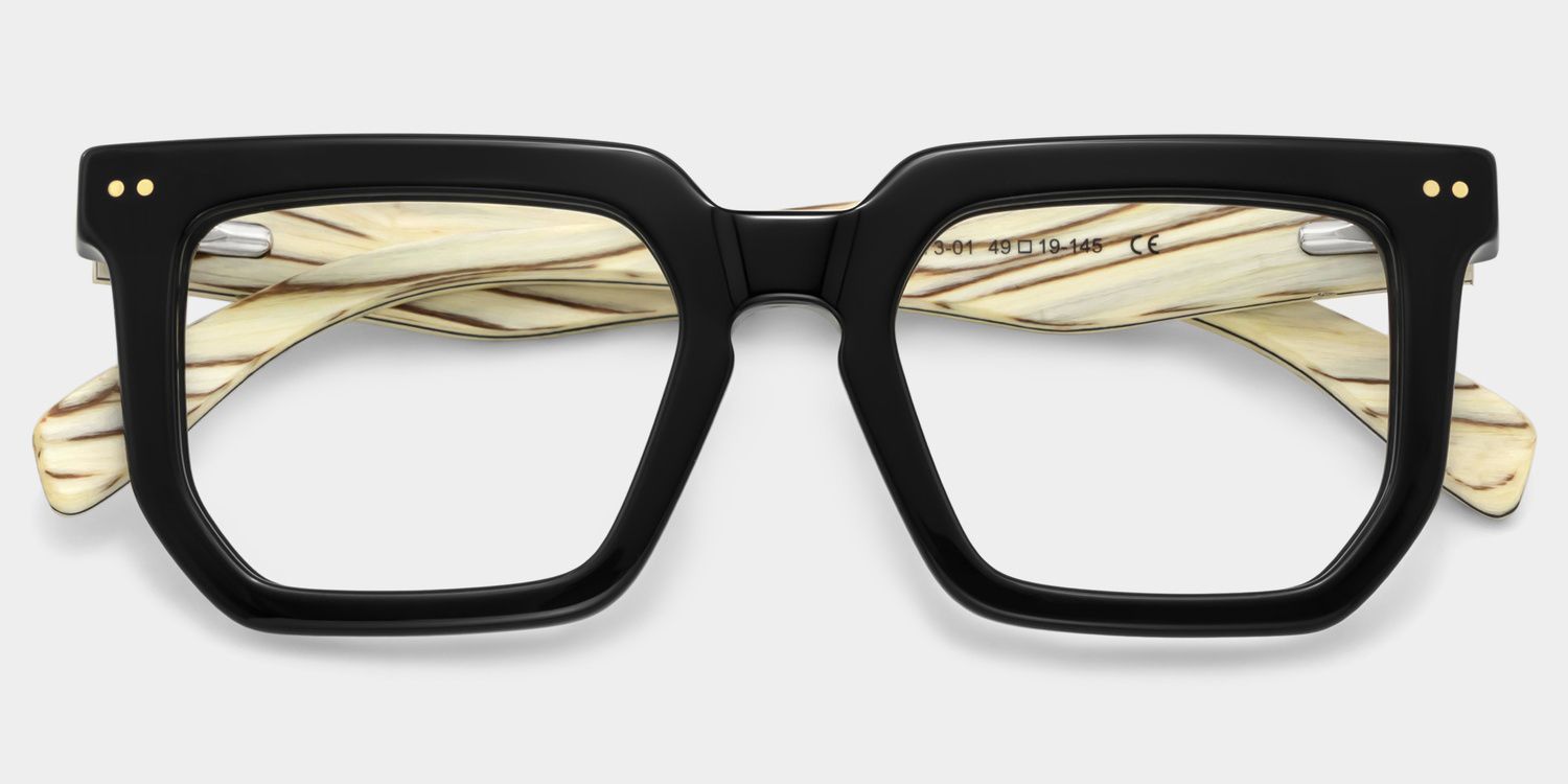 Shontay Schwarz Quadratisch Brille1