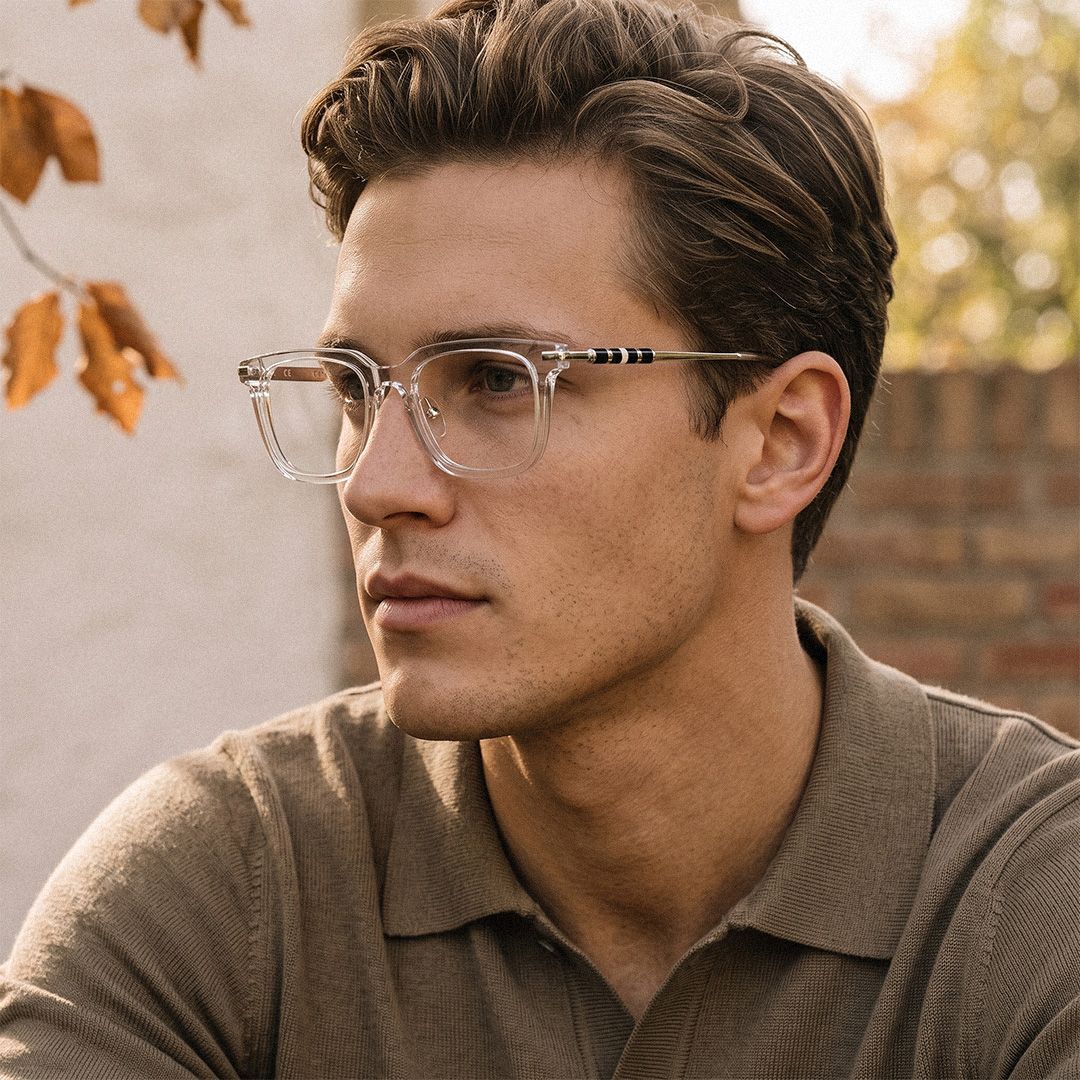 Rayne Klarer quadratischer Brillenrahmen für Herren | ZEELOOL6