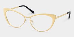 Ellen Gold Cat Eye Brille2