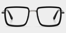 Hunter Schwarz Quadratisch Brille1