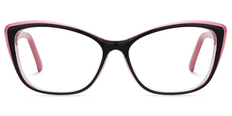Fidelia Schwarz-Rosa Cateye Brille