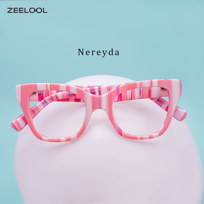 Nereyda Kaugummi Bunt Cateye Bonbon Brille