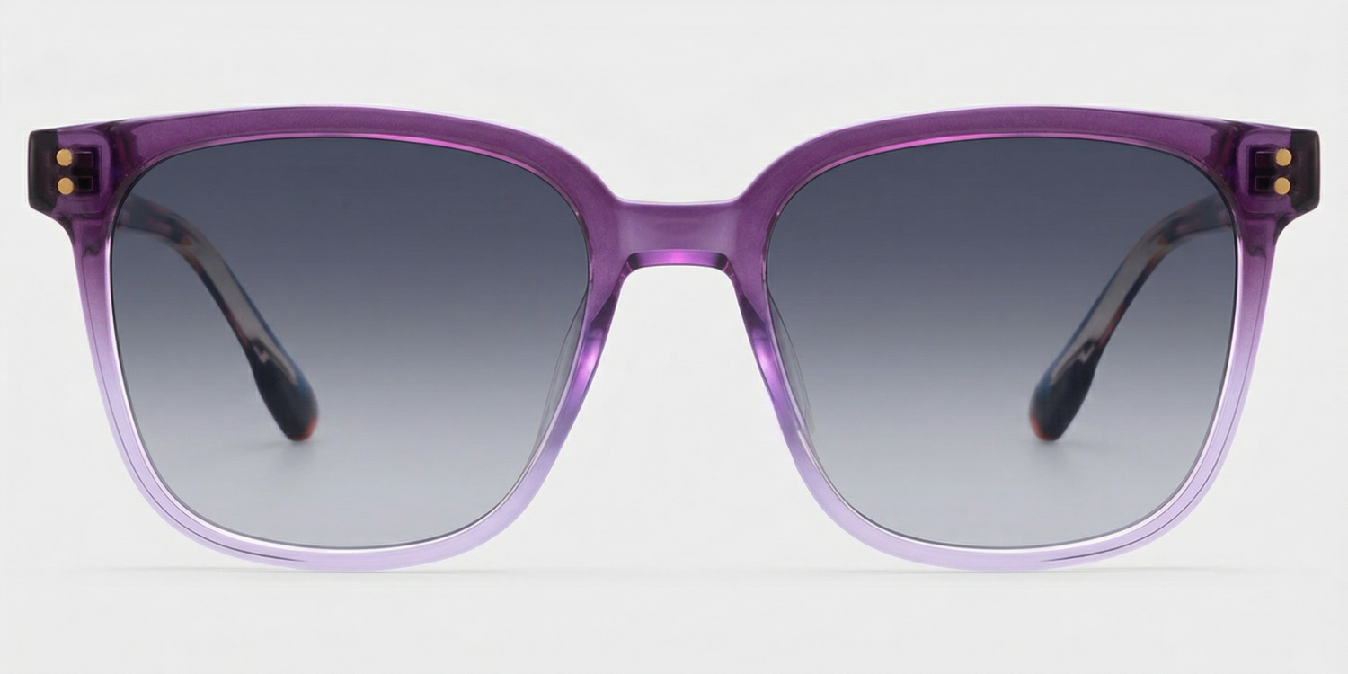 Donnalyn Lila Square Sonnenbrille, die Dein Gesicht umrahmen | ZEELOOL0