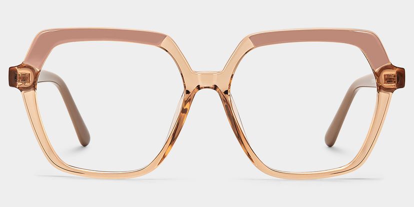 Norah Braun Geometrisch Brille