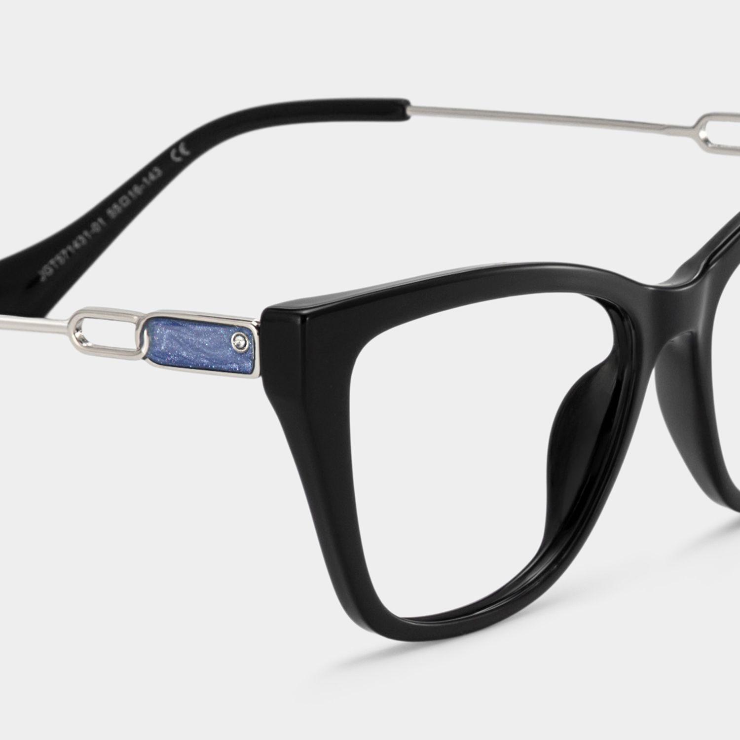 Celeste Schwarz Cateye Brille6