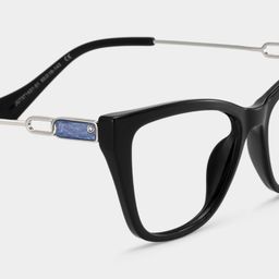 Celeste Schwarz Cateye Brille6