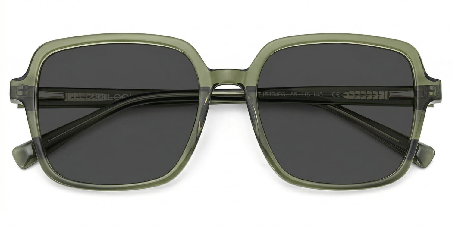 Ember Grün Quadratisch Brille1