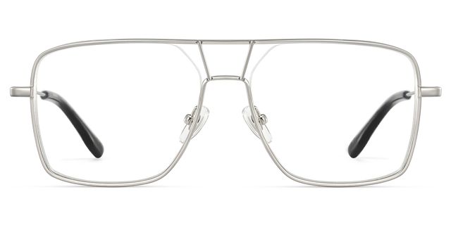 Eckige Pilotenbrillen mit markanter Grafiknote.